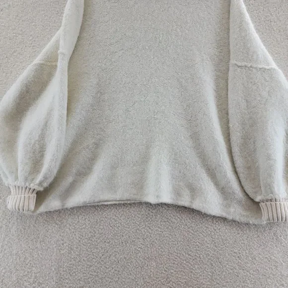 Free People Milo Tunic Sweater Women's Medium Evening Cream Drop Shoulder L/S~ - Picture 3 of 12